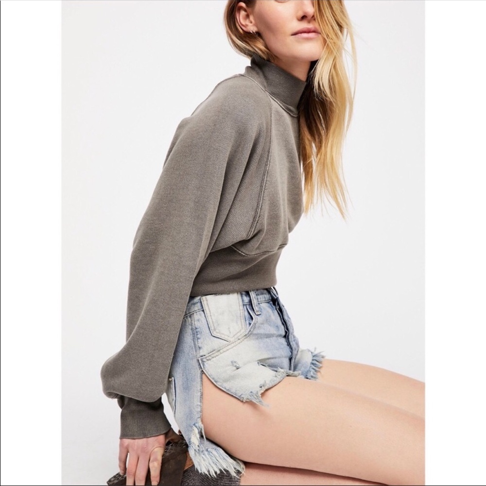 One Teaspoon Le Wolves High Waisted Denim Shorts